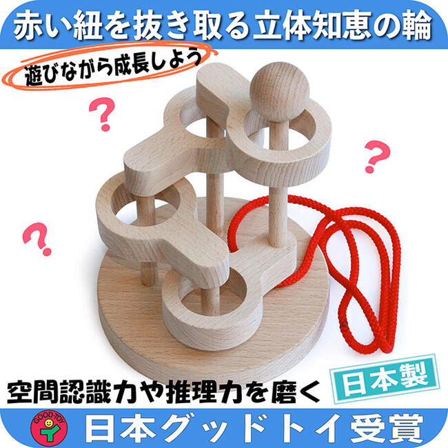 立体知恵の輪（4段）日本製 空間認識力、論理的思考、推理力…。子供