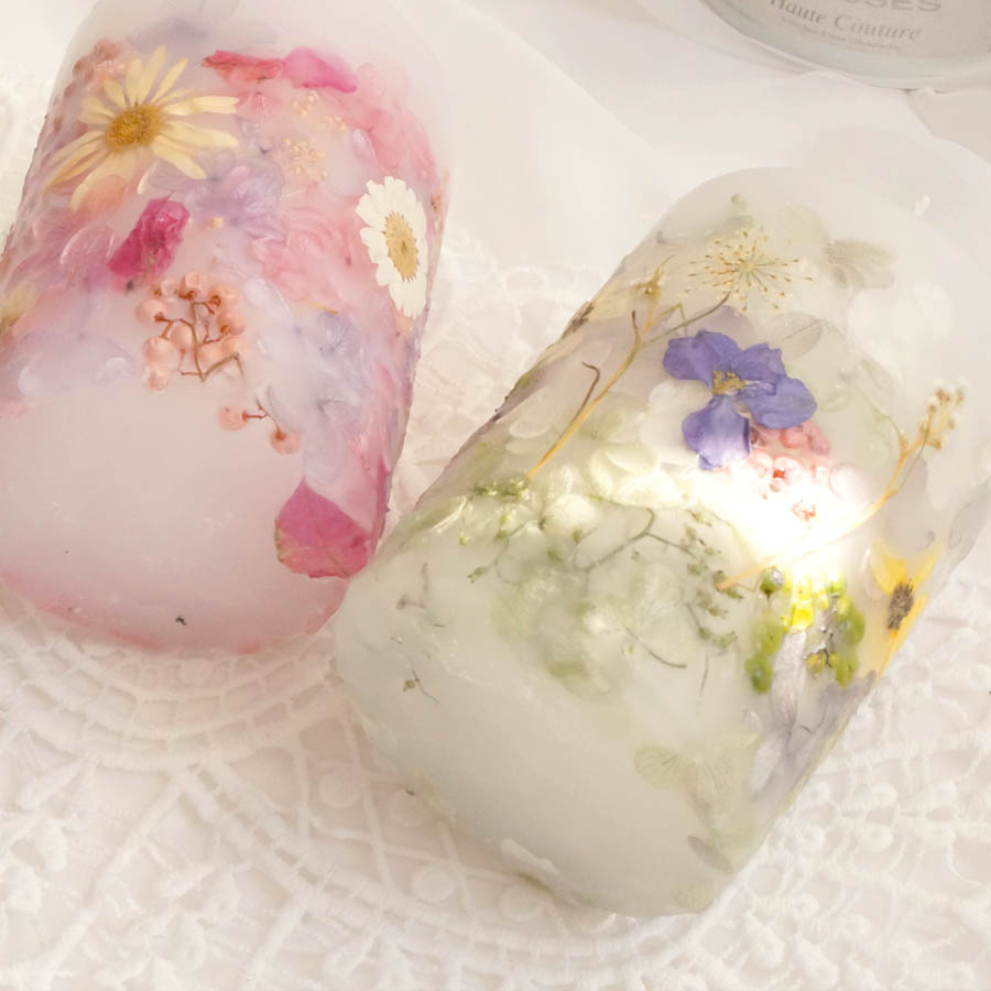 華やぐボタニカルキャンドル〈楚々〉 | emu hanasaki studio（エム