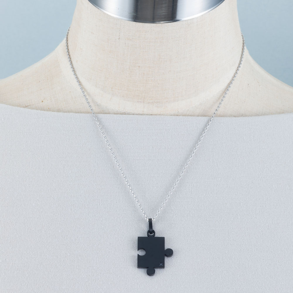 パズルピース キュービックジルコニアデザイン 2collar ステンレス
