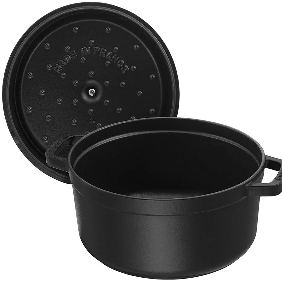 staub　ココットラウンド 20㎝ Staub ストウブ グランドココット ラウンド 20cm ブラック生涯
