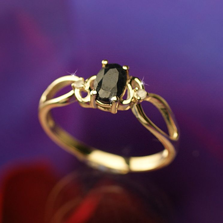 クロチェ　 K10YG サファイア、ダイヤモンドリング#9 クロチェ K10YG サファイア、ダイヤモンドリング#9