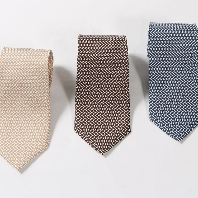 イタリア生地 日本製 ネクタイ マイクロジオメトリック柄 GRA21AW1