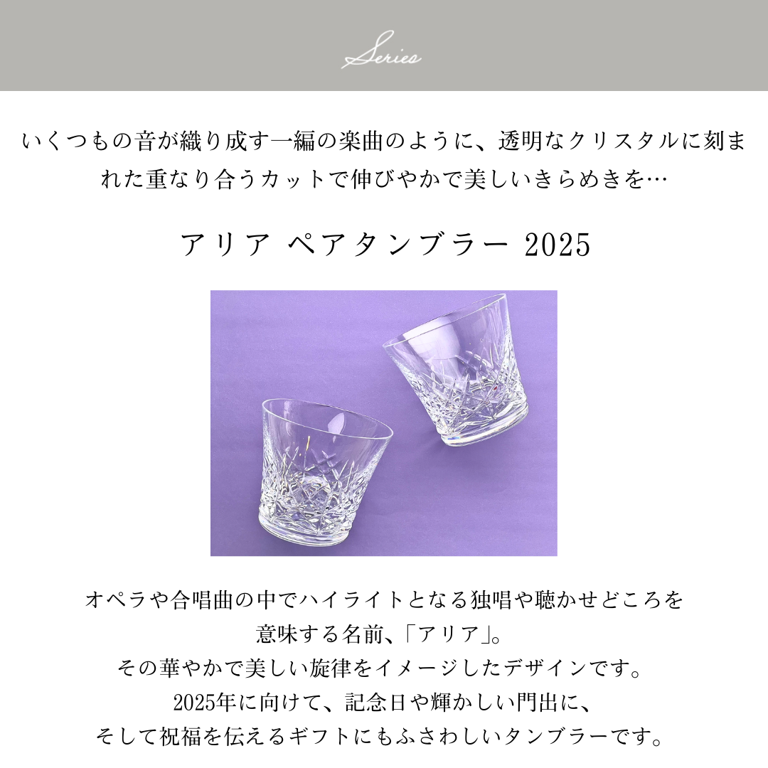 バカラ グラス 名入れ 【Baccarat】 アリア 2025 タンブラー ペア