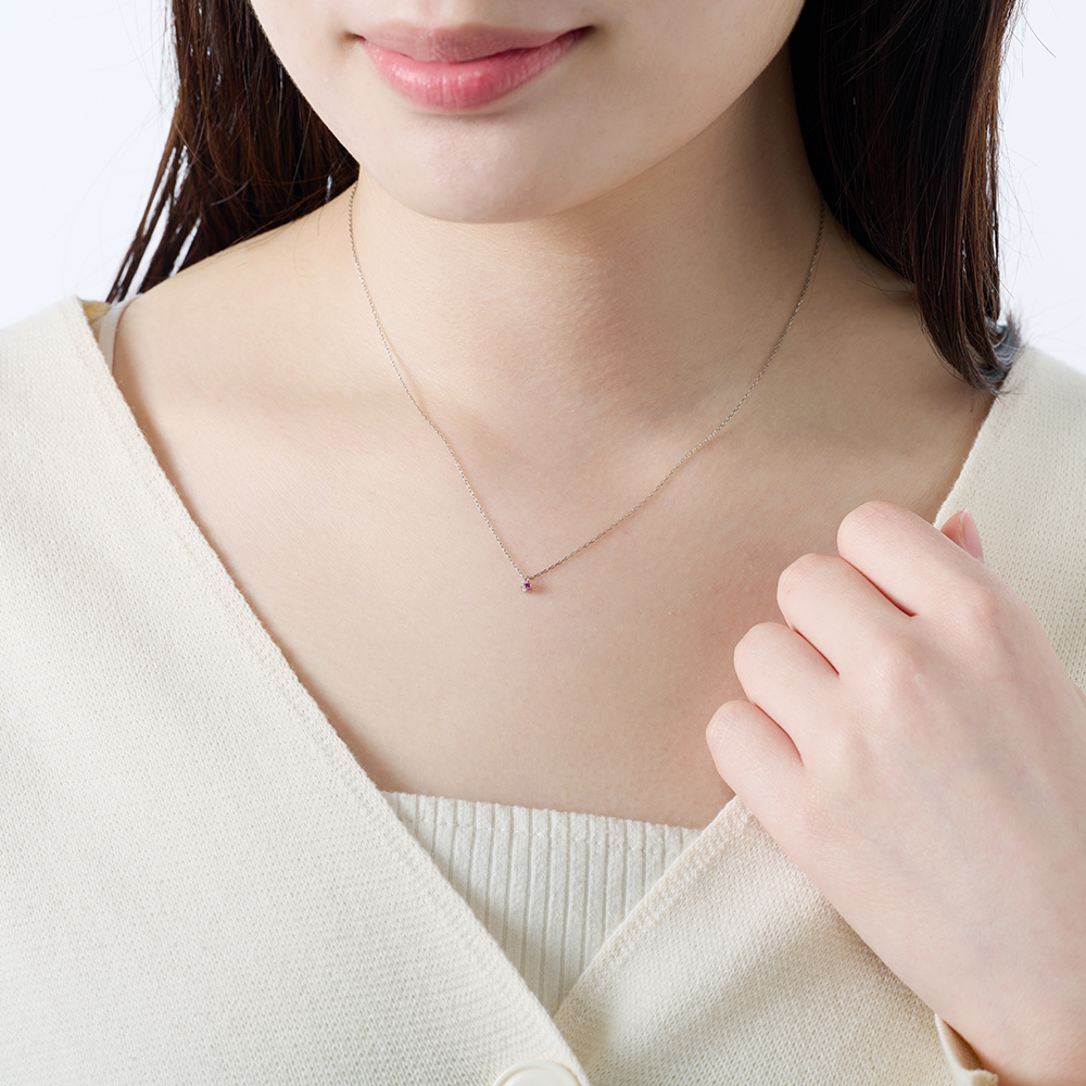 0.03ct ピンクダイヤモンド プラチナネックレス | C'shell（シシェル