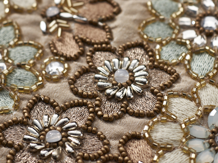 concerto♥フラットポーチオーダー品 ビーズ刺繍ミニフラットポーチ 15×10cm （3カラー）M42-0925