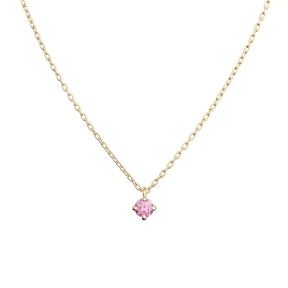 10金 0.03ct ピンクダイヤモンド ネックレス | C