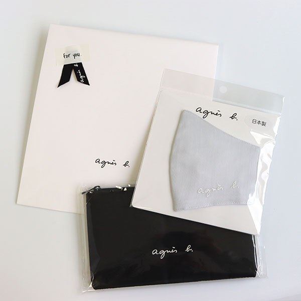 アニエスベー agnes b. マスク＆マスクケース ロゴ 大人用 agneh11