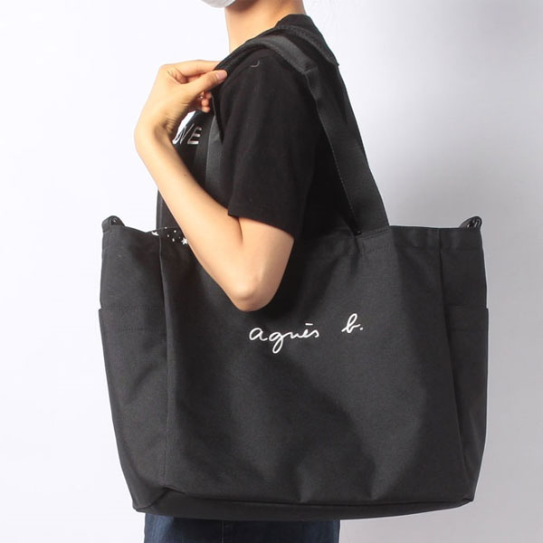 廃盤 希少 アニエスベー agnes b リバーシブル　マザーズバッグ ブラック Amazon.co.jp: Agnes B AC12 E Bag Mother's Bag, New Parents