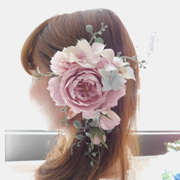 アンティーク薔薇コサージュ付きミラー 8w-06.jpg