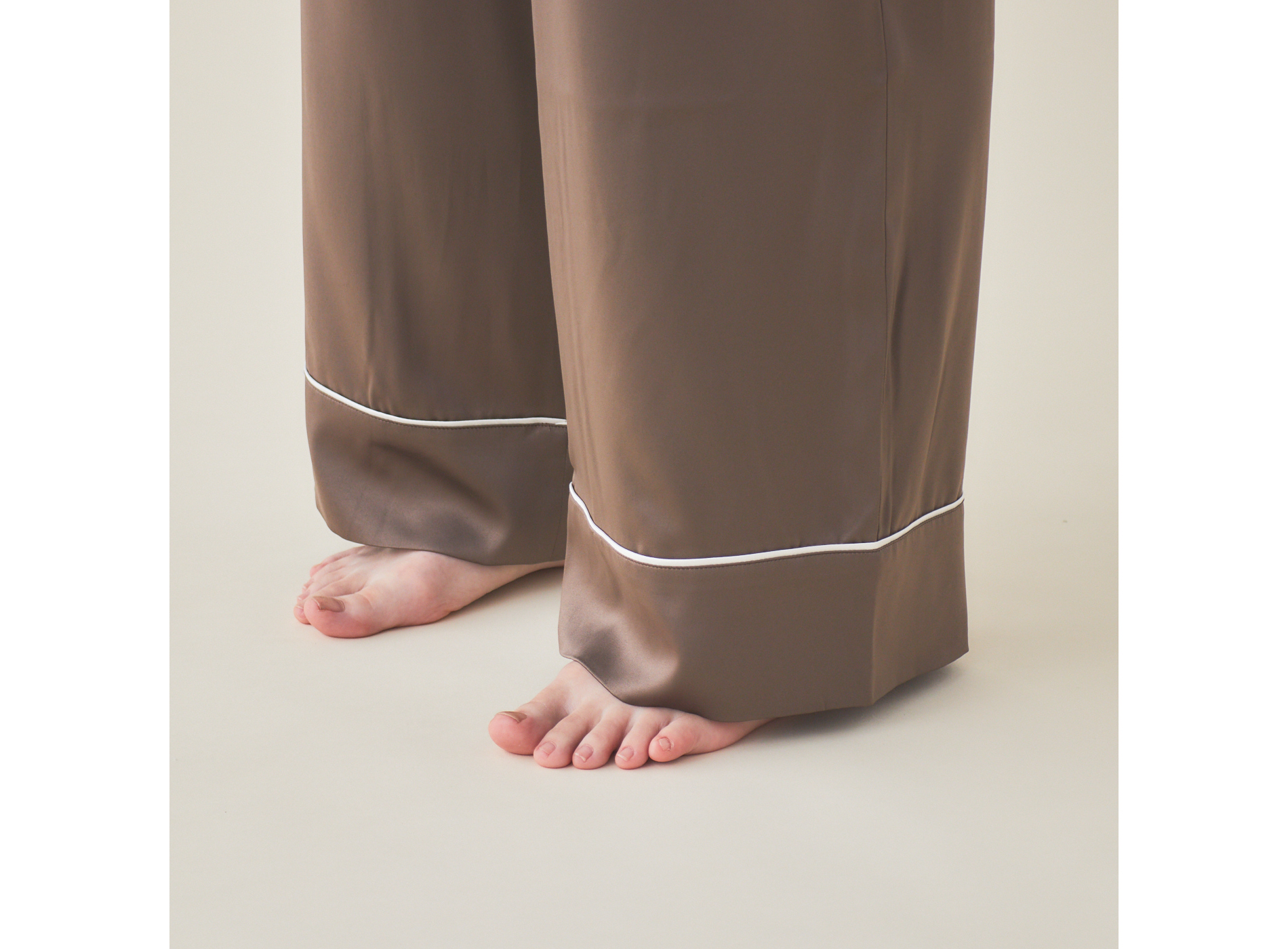 WOMEN】パイピングサテン シャツ＆ロングパンツセット | gelato pique