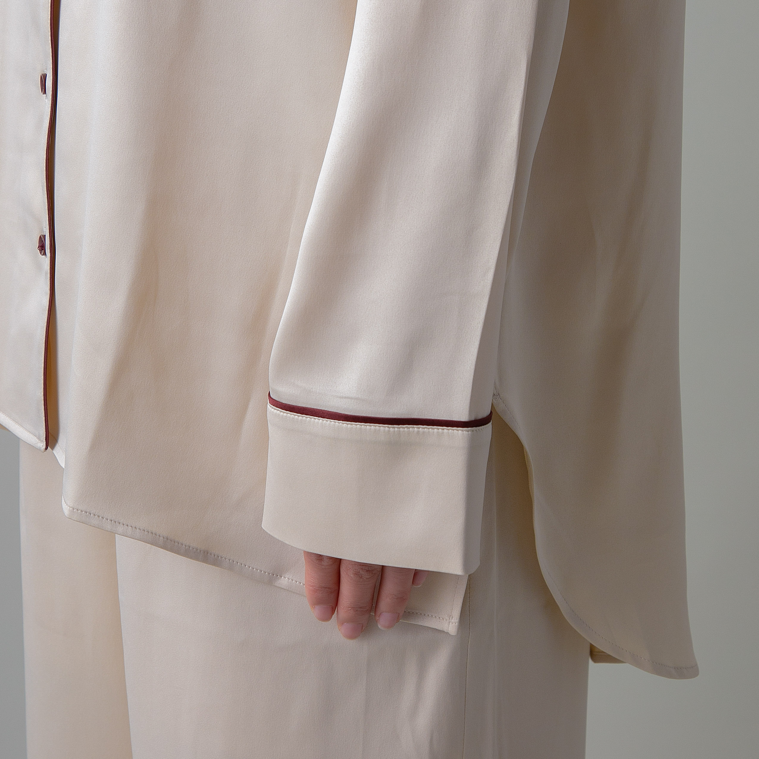 WOMEN】パイピングサテン シャツ＆ロングパンツセット | gelato pique