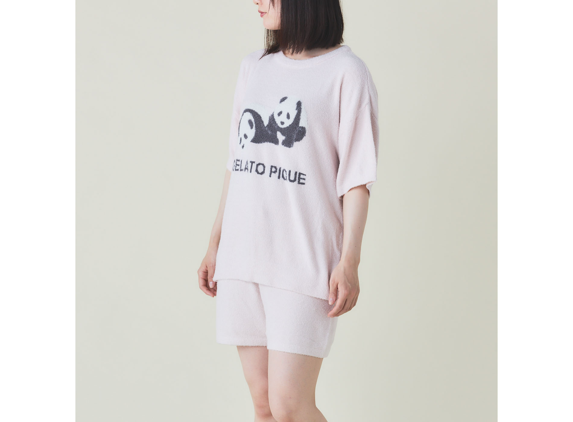 パンダJQDプルオーバー＋ショートパンツSET WOMEN】パンダJQDプルオーバー＋ショートパンツSET | gelato