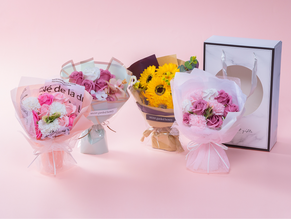 母の日 Tanp限定 ソープフラワーブーケ ハンドクリーム セット Siaflora シアフローラ Bleulavande ブルーラバンド のプレゼント ギフト通販 Tanp タンプ