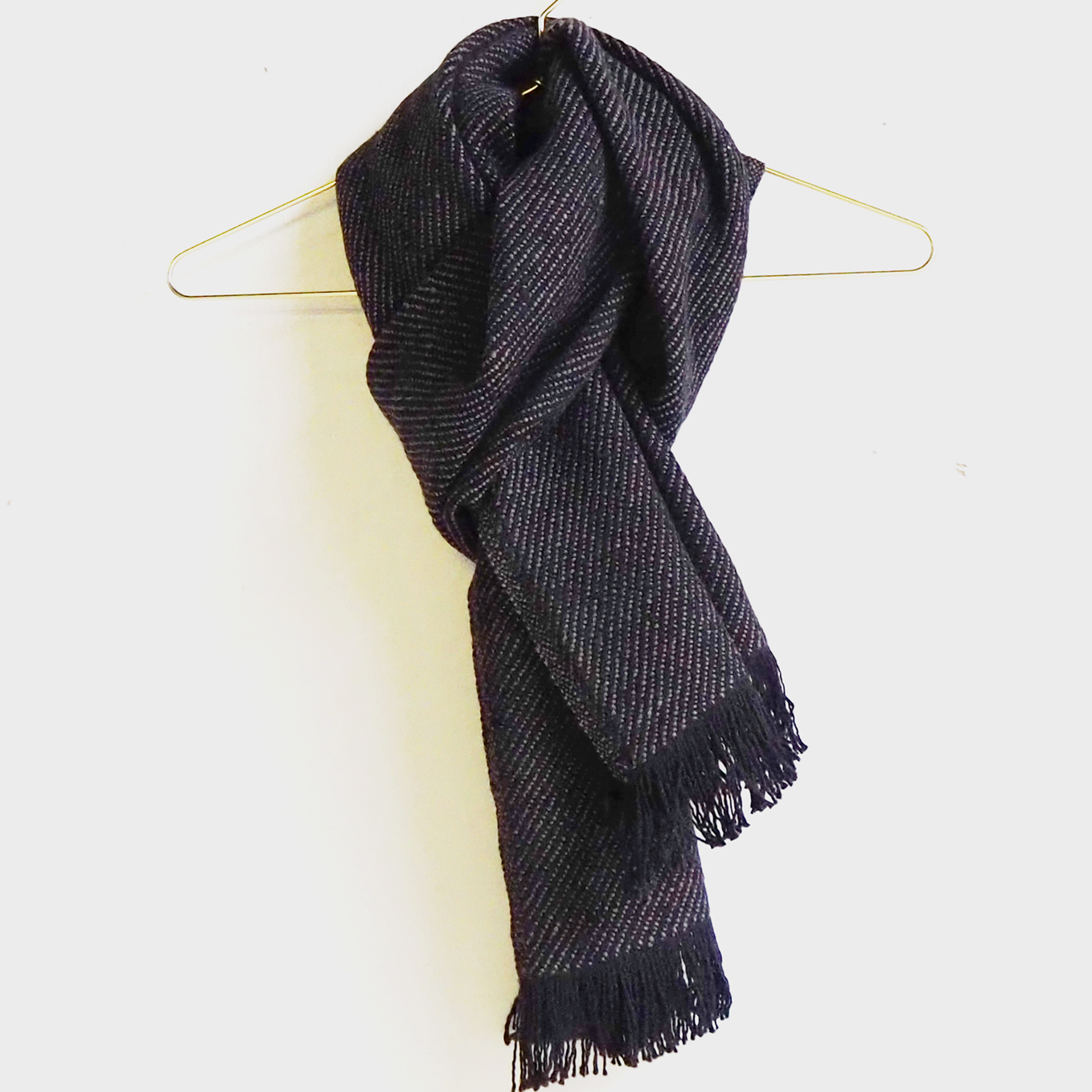 ガラ紡417/2綾織りストール | 益久染織研究所（マスヒサソメオリ