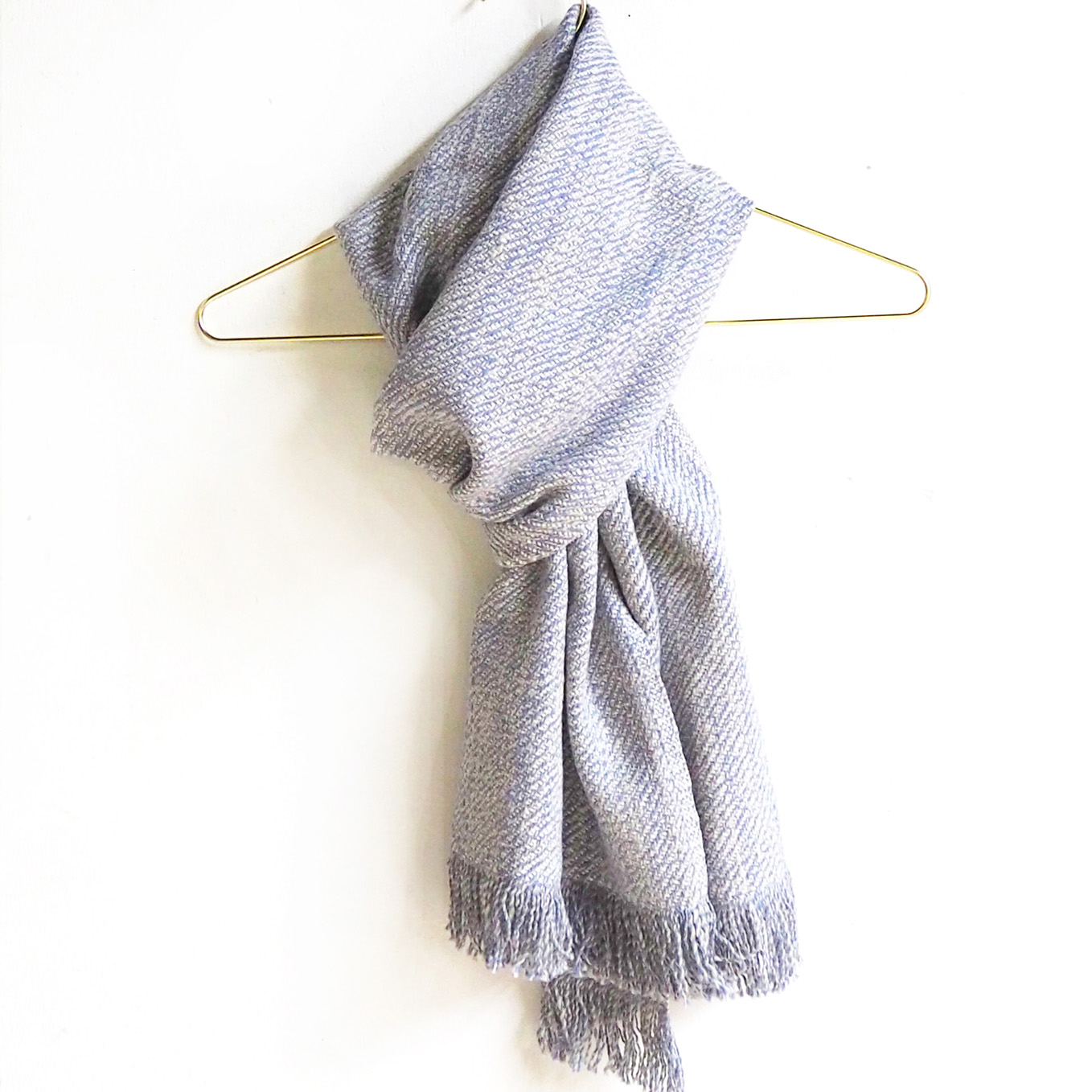 ガラ紡417/2綾織りストール | 益久染織研究所（マスヒサソメオリ