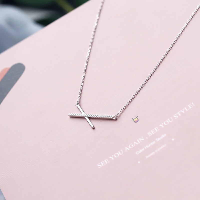 n140c【高品質✧】リボンネックレス　シルバー　可愛い　記念日　ギフト無料 クロスリボンネックレス | C'shell（シシェル）のプレゼント