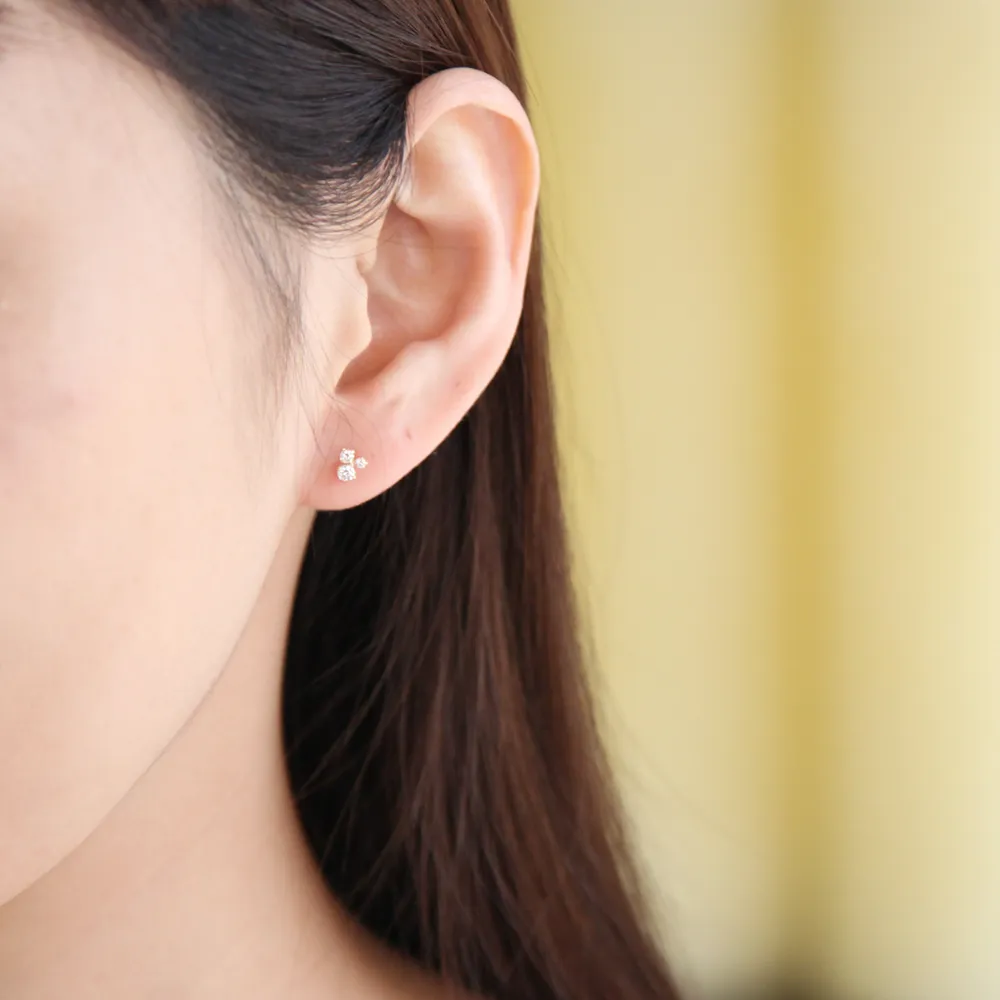 名入れ】デザイン選べるピアス＆Canal 4℃ジュエリーポーチセット