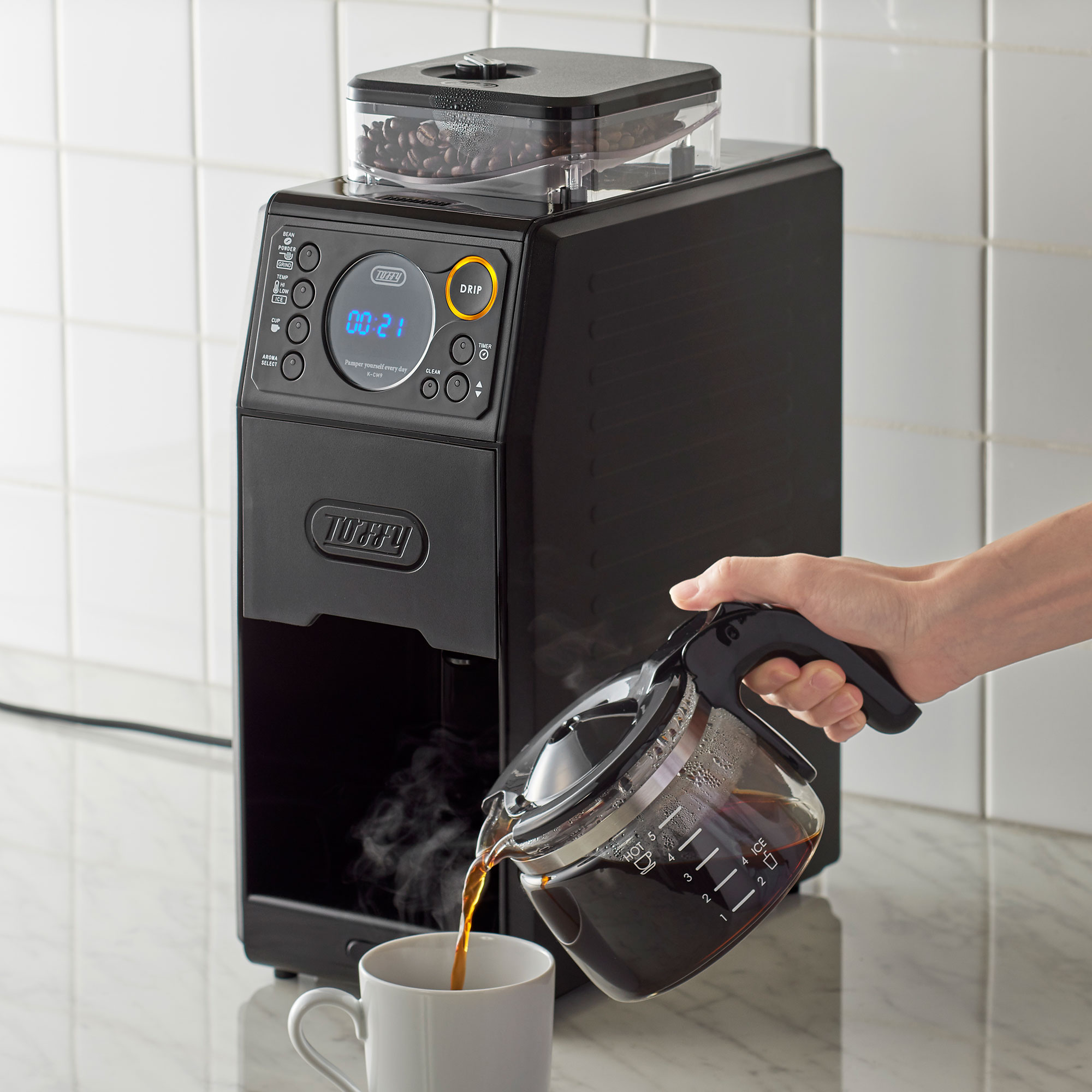 Toffy 全自動ミル付カスタムドリップコーヒーメーカー 64000061-img1.jpg