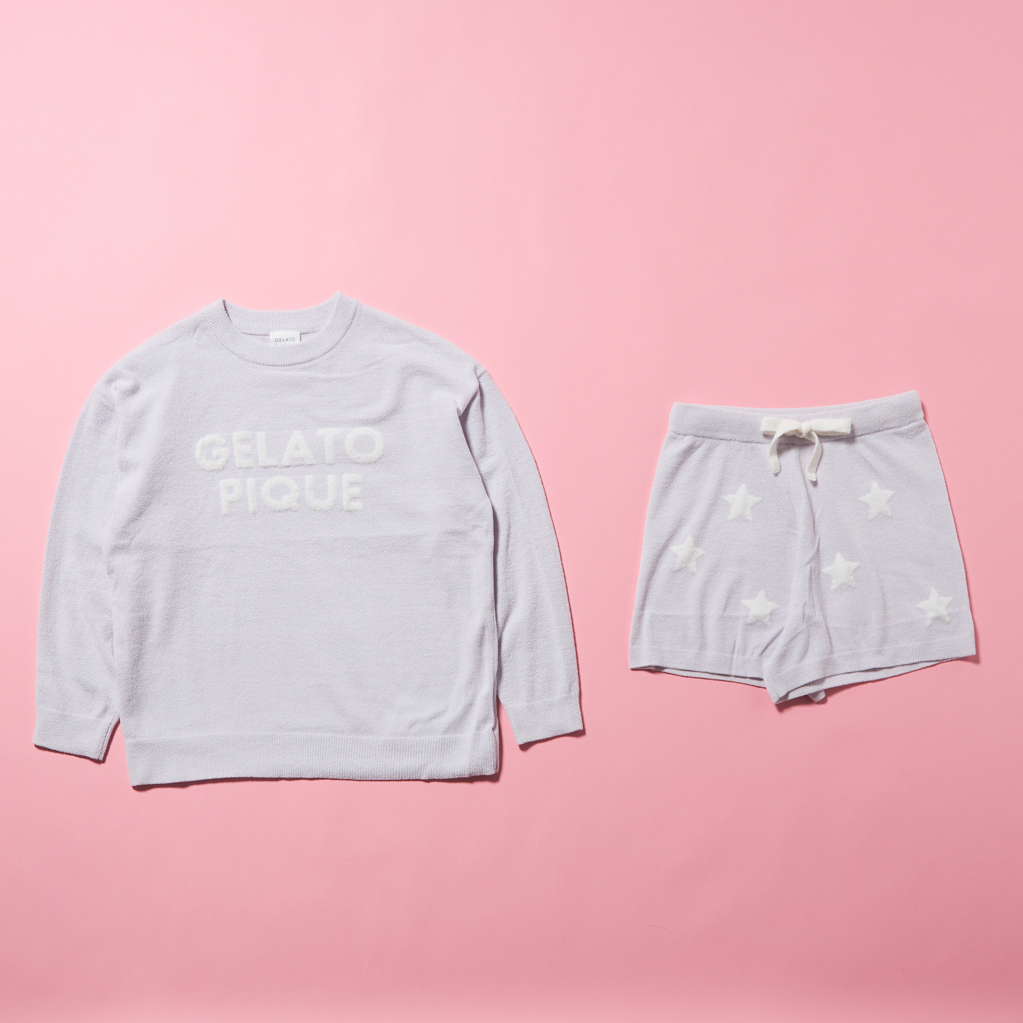 ジェラートピケ スターロゴ　プルオーバー&ショートパンツSET gelato pique（ジェラートピケ）の「スターロゴジャガードプル