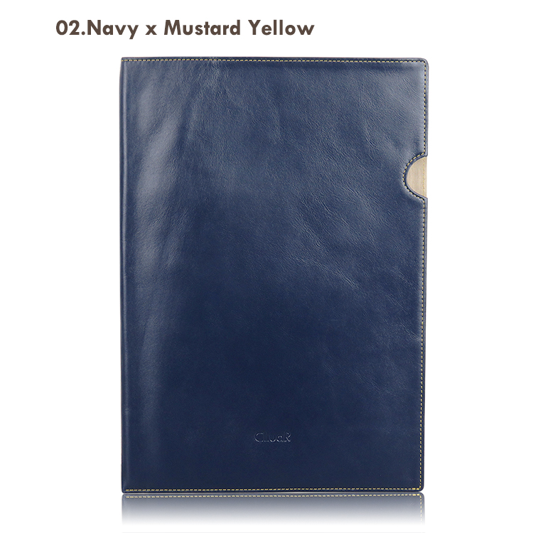 名入れ可】本革 ドキュメントファイル A4サイズ クリアホルダーカバー