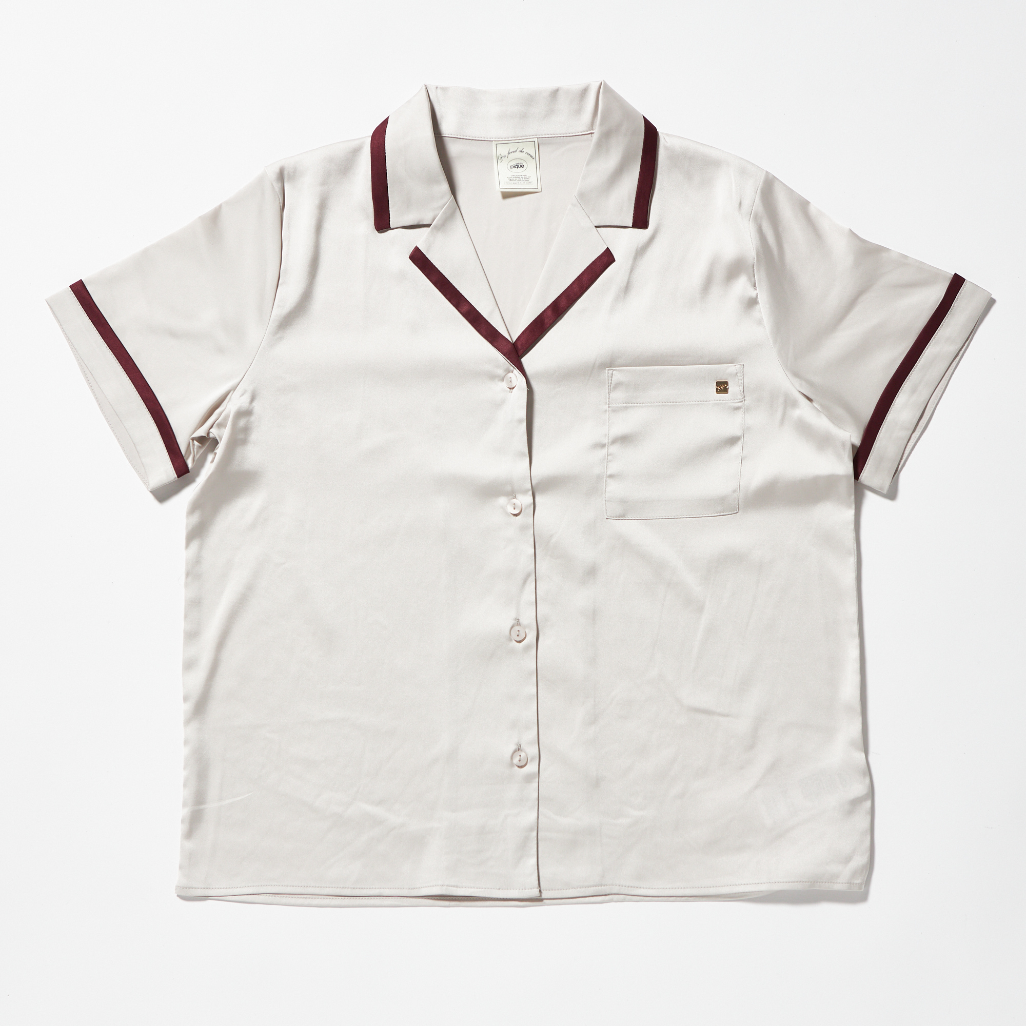 WOMEN】サテンライン シャツ＆ショートパンツセット | gelato pique