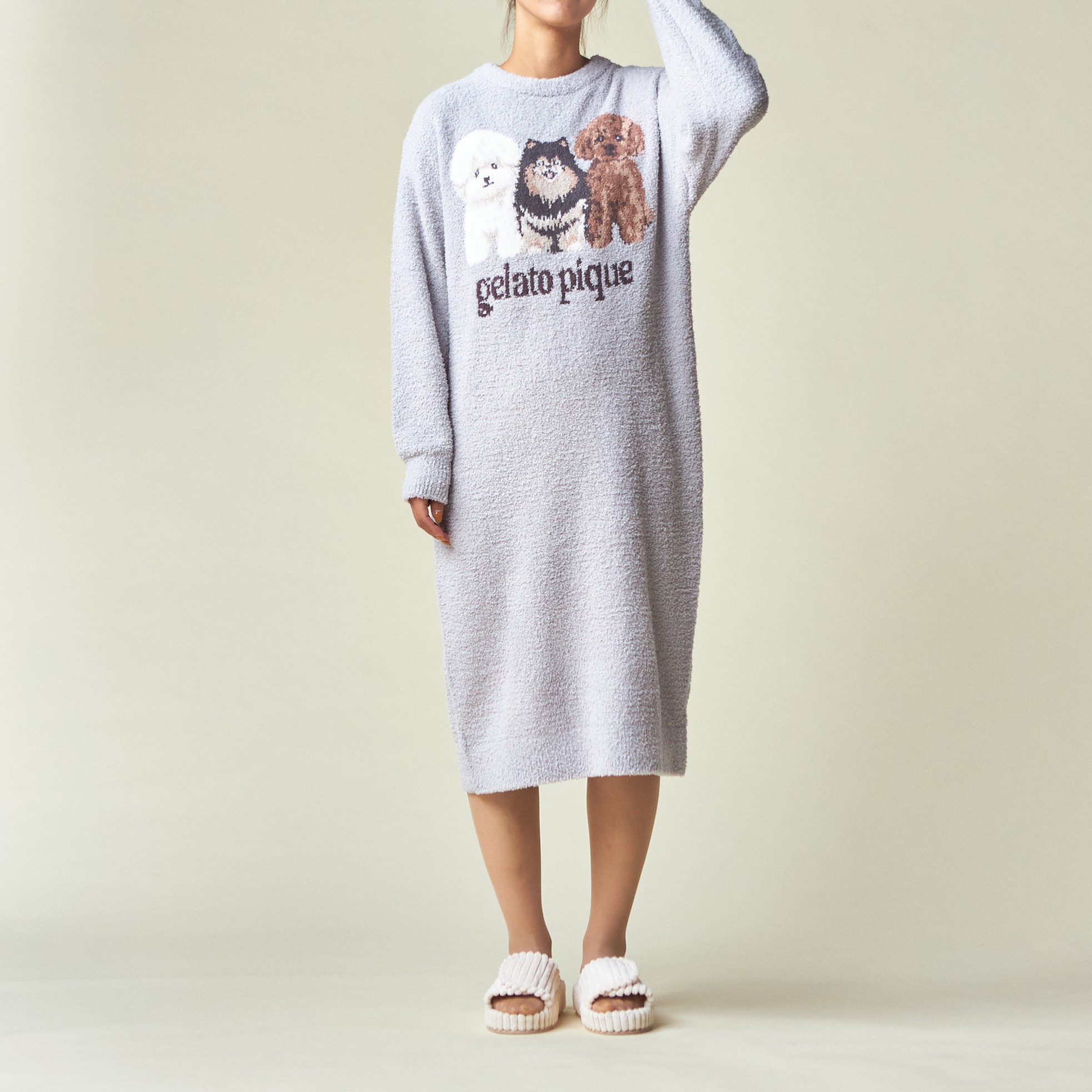 WOMEN】パウダーDOG3柄JQDワンピース | gelato pique（ジェラートピケ
