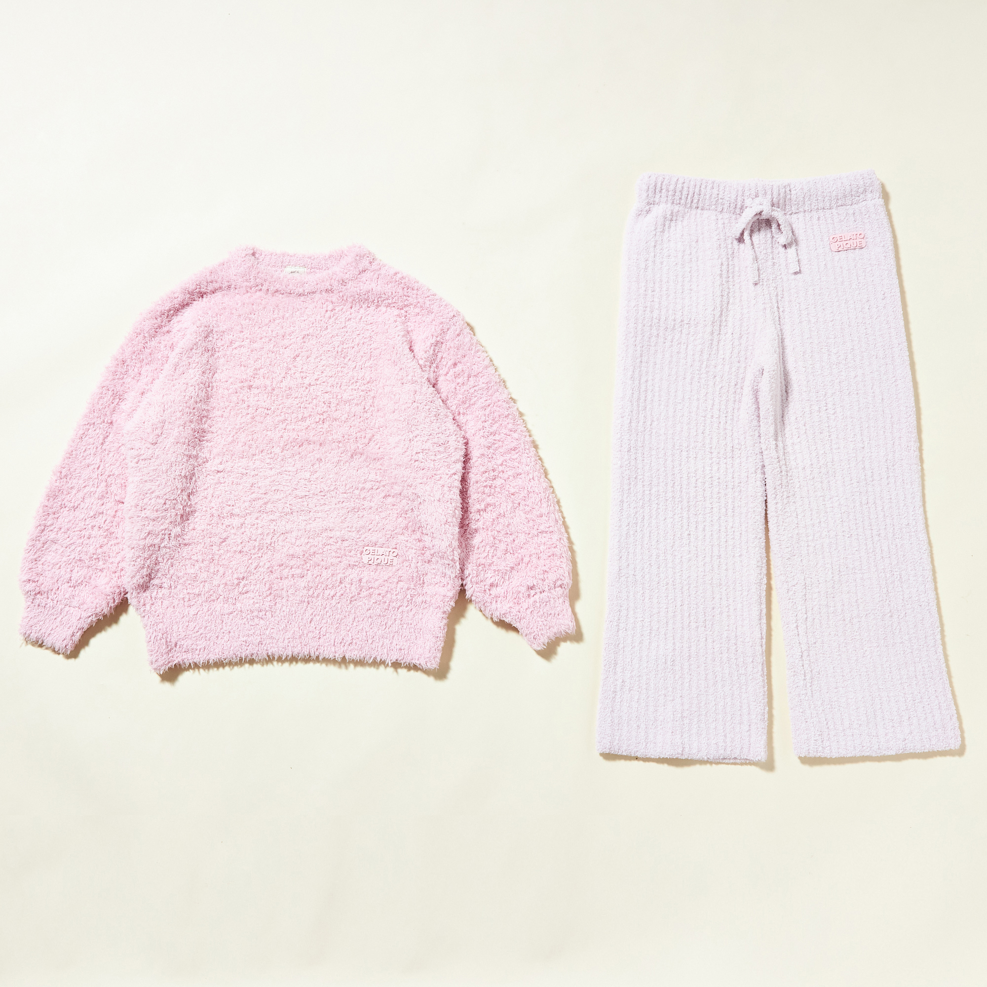 WOMEN】ジェラートプルオーバー＆パウダーリブロングパンツセット