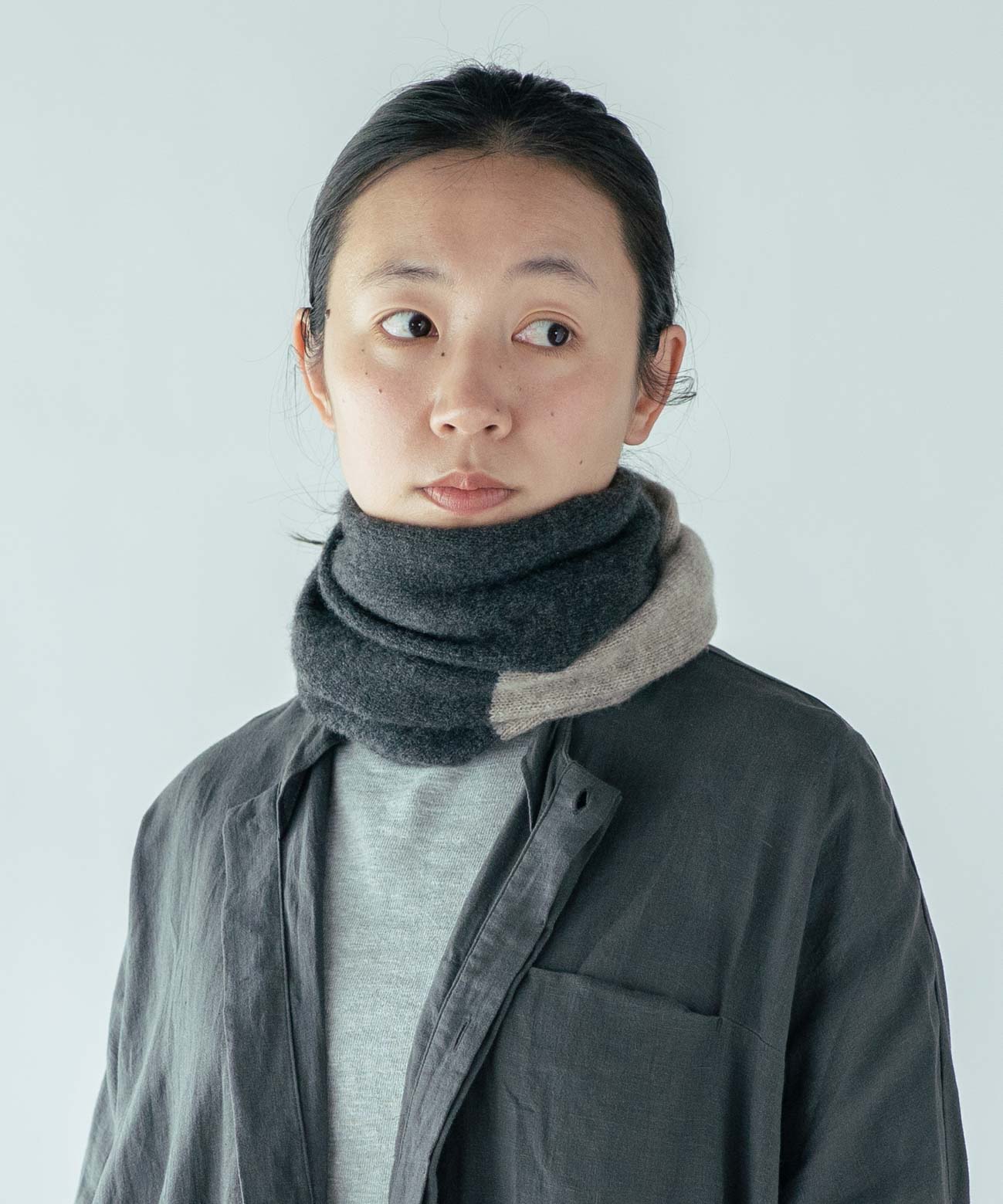 手編み機で編まれた】カシミヤ100%スヌード | AND WOOL（アンドウール