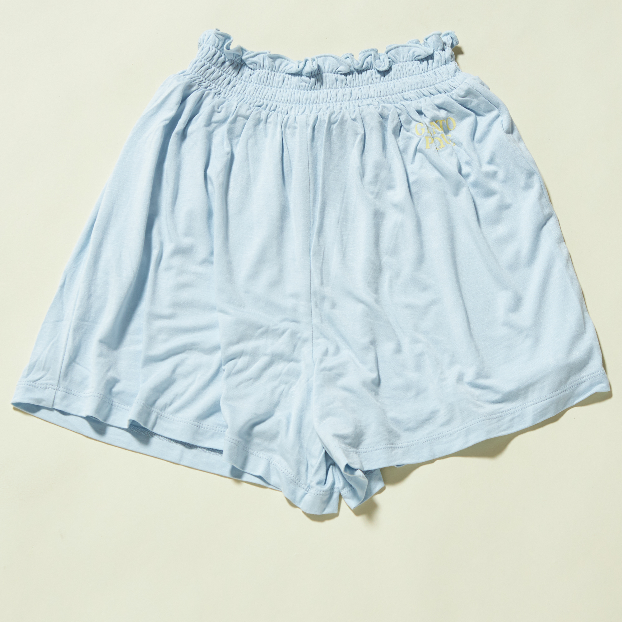 WOMEN】カラフルレーヨンロゴTシャツ＆ショートパンツセット