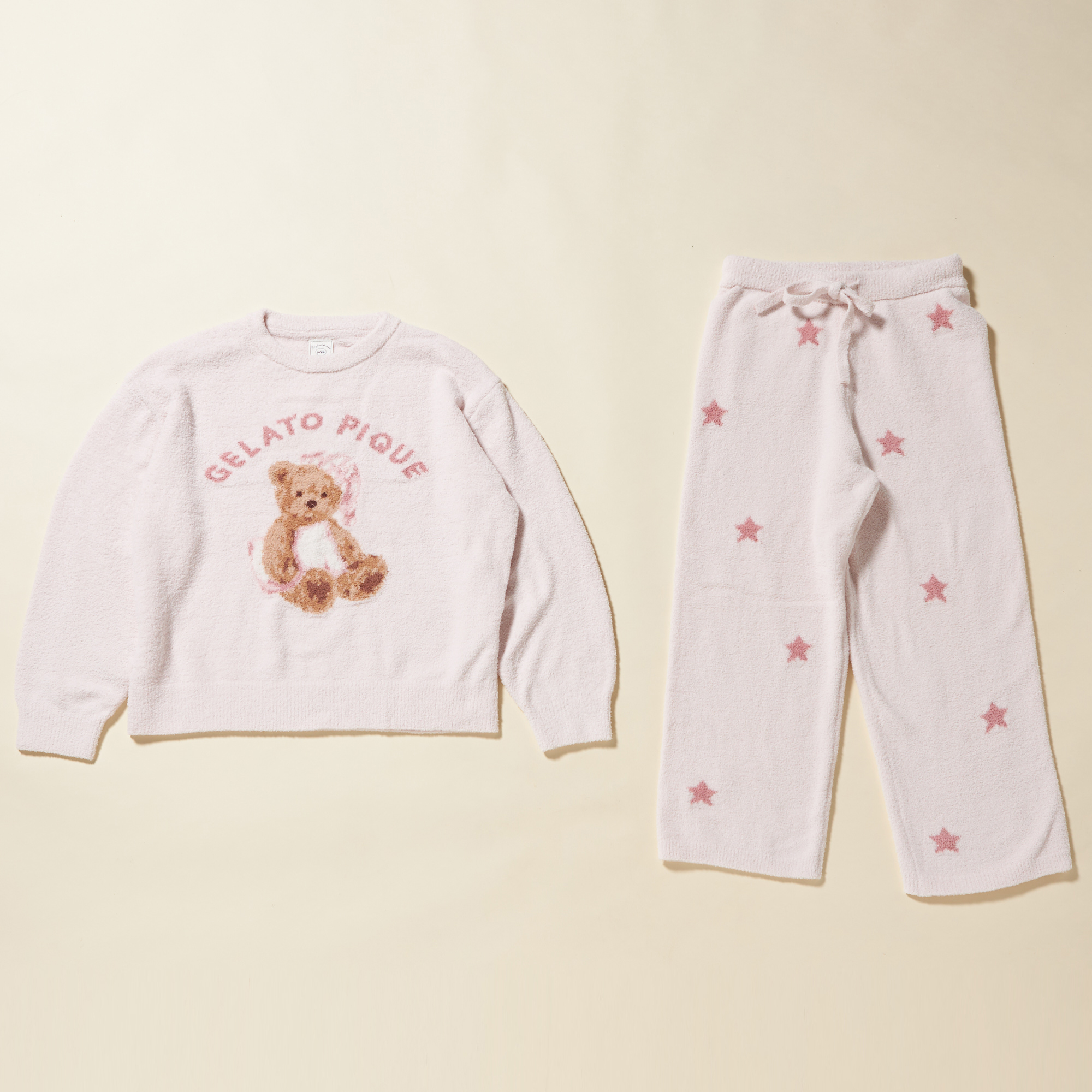WOMEN】GOOD NIGHT BEAR JQDプルオーバー&スターJQDロングパンツ