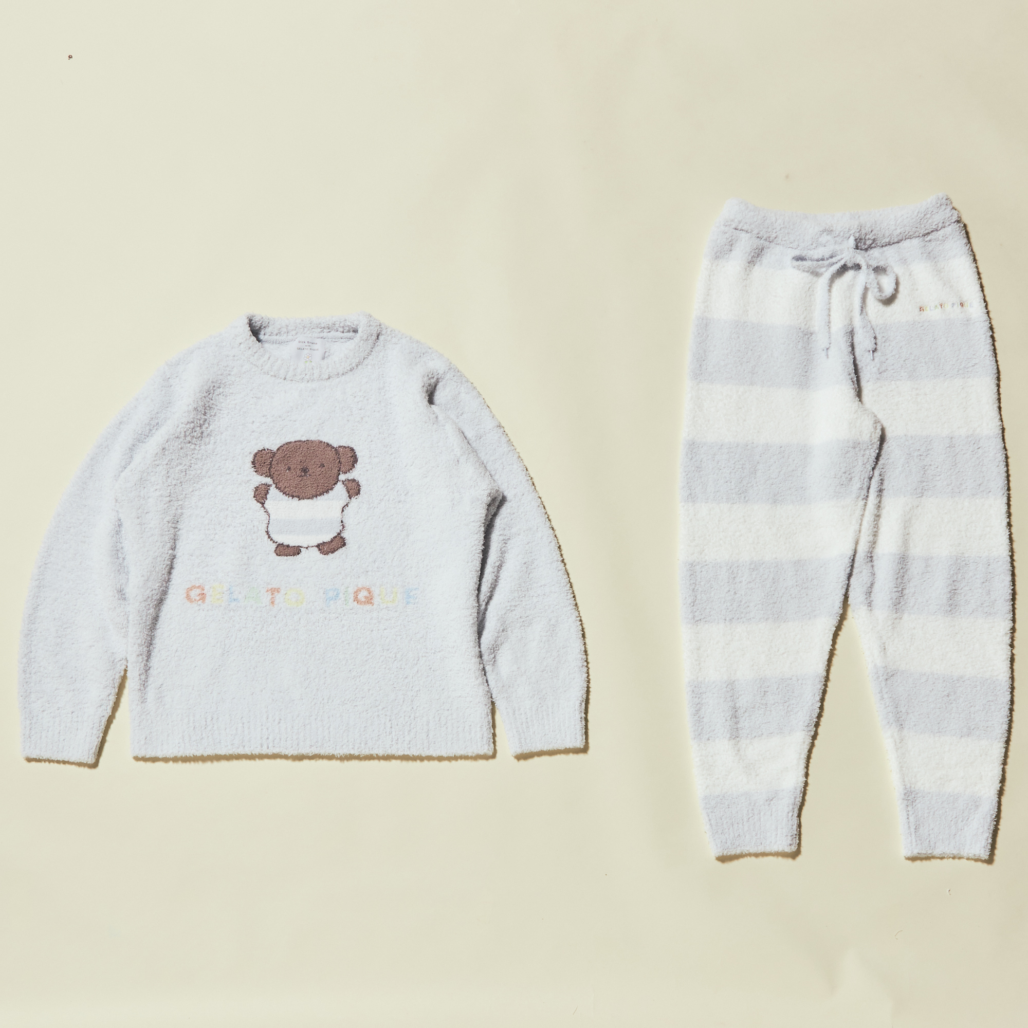 ジェラピケ ルームウェア パジャマ 上下セット パンダ ベビモコ WOMEN】【DickBruna】ベビモコJQDプルオーバー&ロングパンツSET