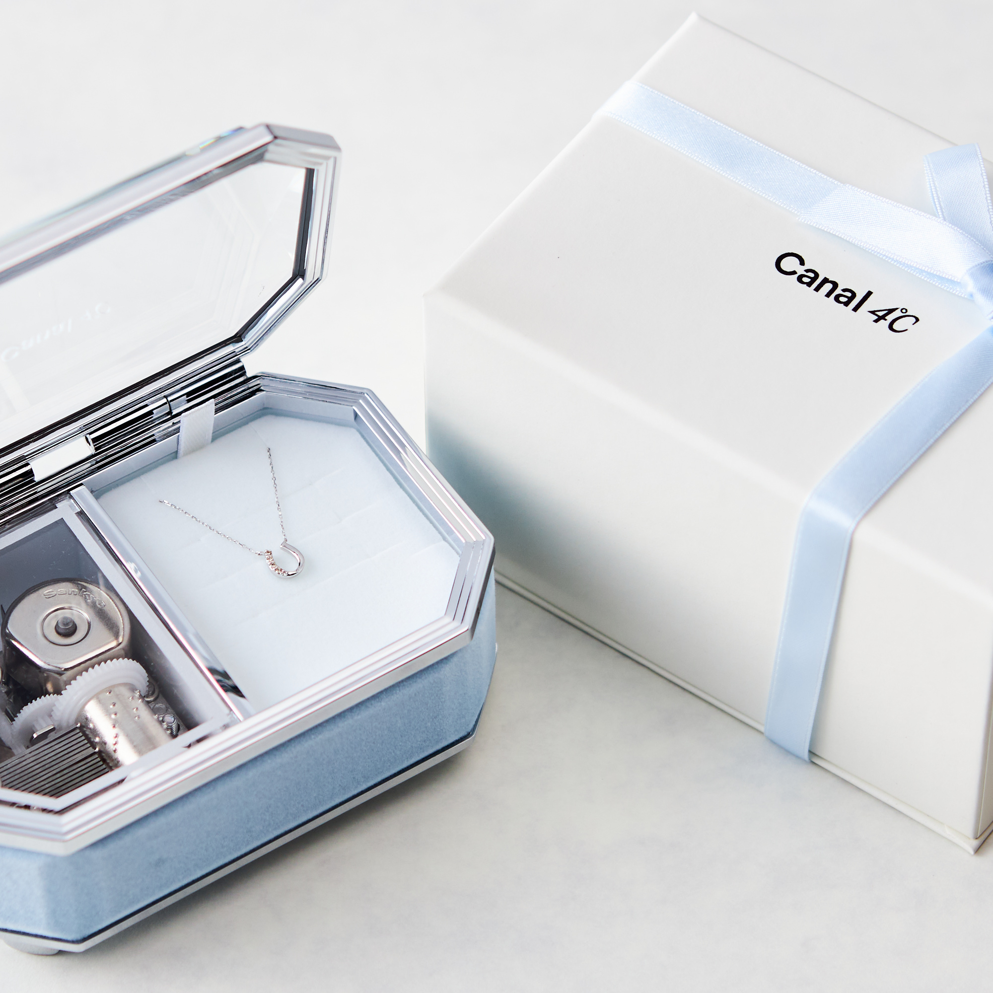 名入れ】馬蹄ネックレス&オルゴールケースセット | Canal4℃（カナル