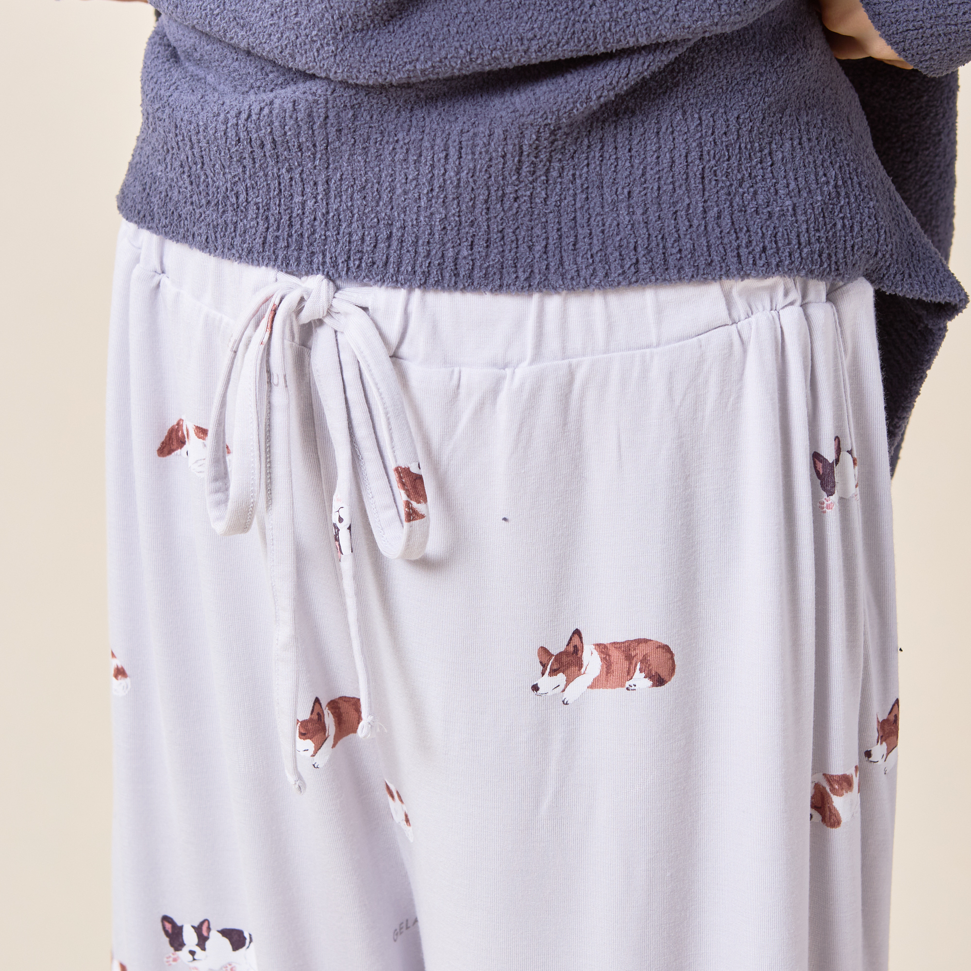 エアモコ SLEEPING DOG ジャガードプルオーバー&ロングパンツセット gelato pique（ジェラートピケ）の「【販路限定商品】エアモコ