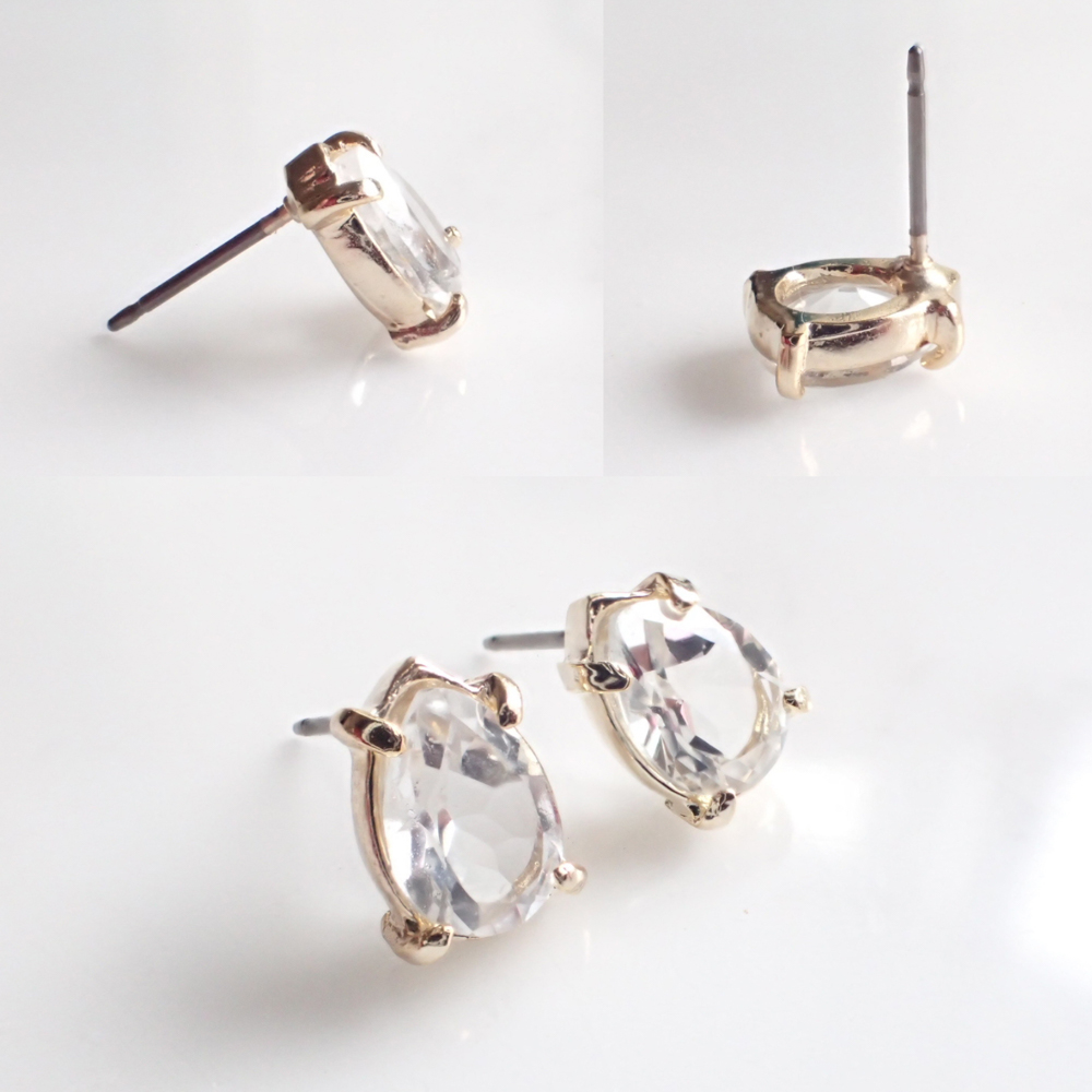 ドロップピアス ホワイトトパーズ［2種］｜天然石ジュエリー ホワイトトパーズドロップピアス | Degodd（デゴッド）の