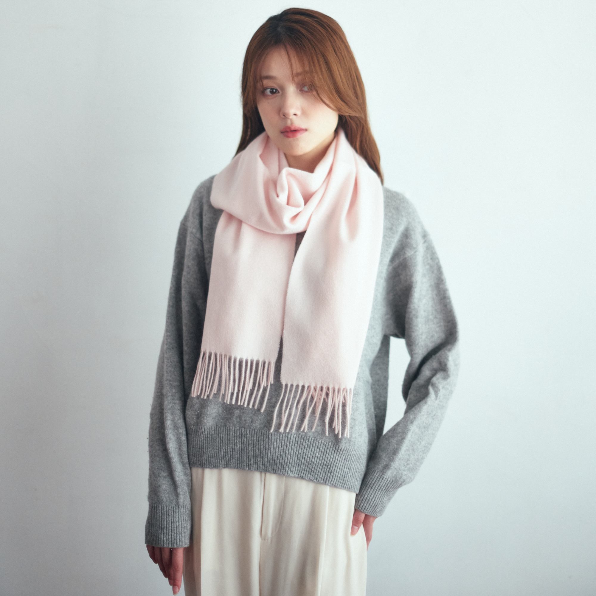 TOMORROW LANDベージュ ニットマフラーと手袋セットカシミヤ100% 名入れ/ボックス付】カシミヤ100%マフラーとメンズグローブセット