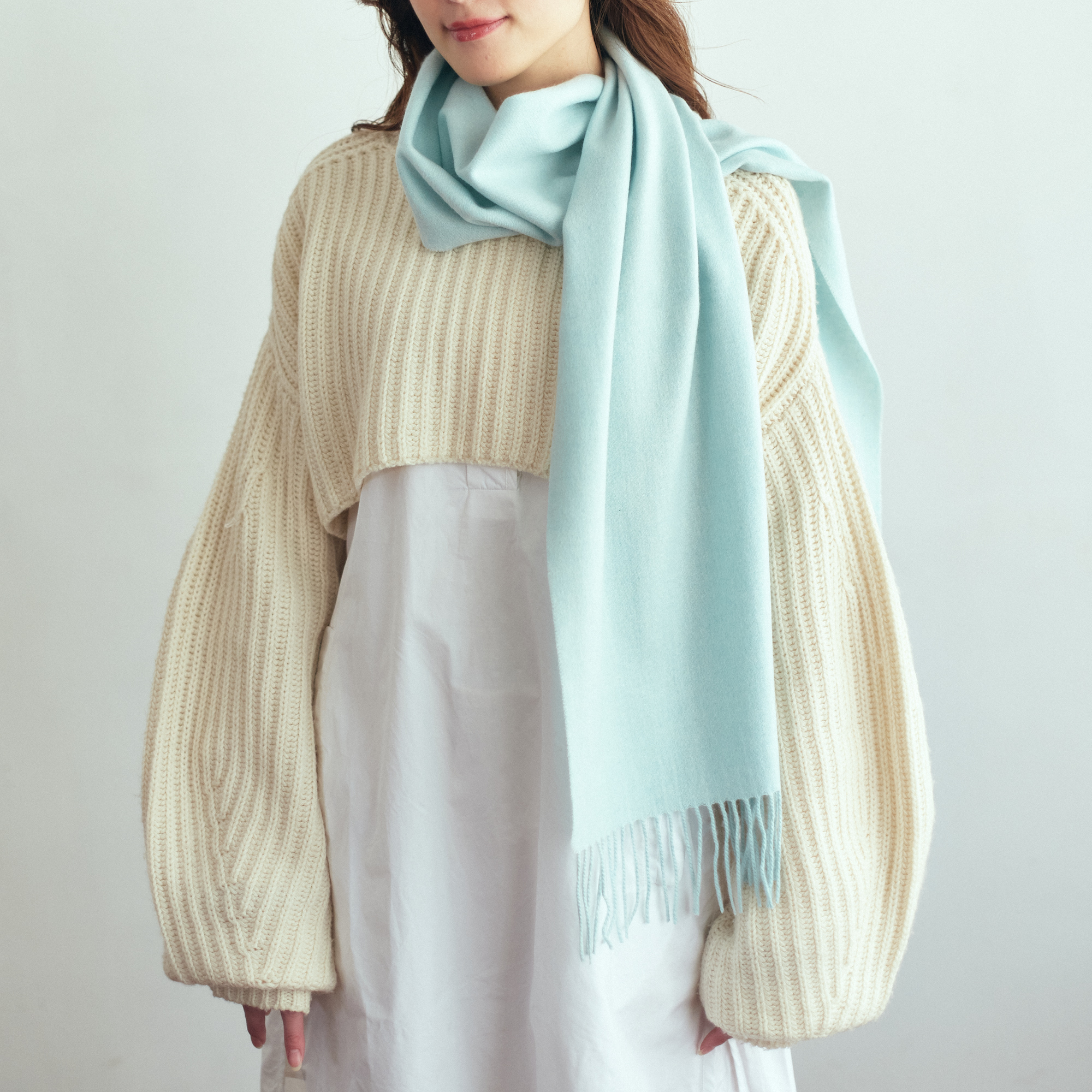 名入れ/ボックス付】カシミヤ100%マフラーとメンズグローブセット