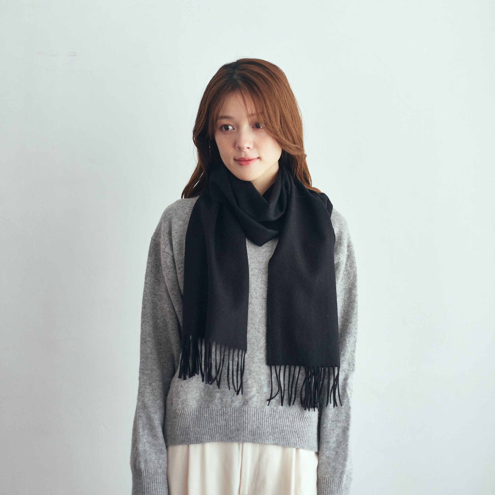 名入れ/クリスマス限定ボックス付】カシミヤ100%マフラー・レディース