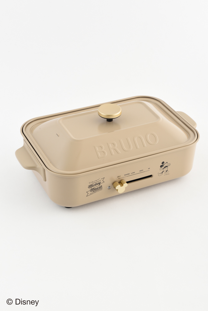 BRUNO DISNEY コンパクトホットプレート ベージュ DISNEY コンパクトホットプレート ギフトバッグセット ベージュの通販