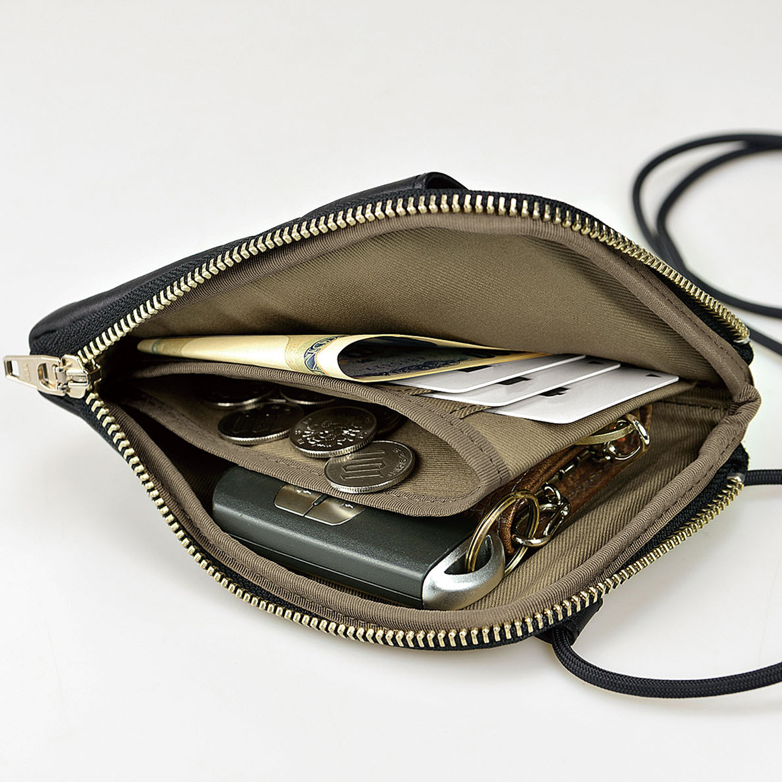 日本製】防水本革ネックウォレット｜ユニセックス | Re:Credo