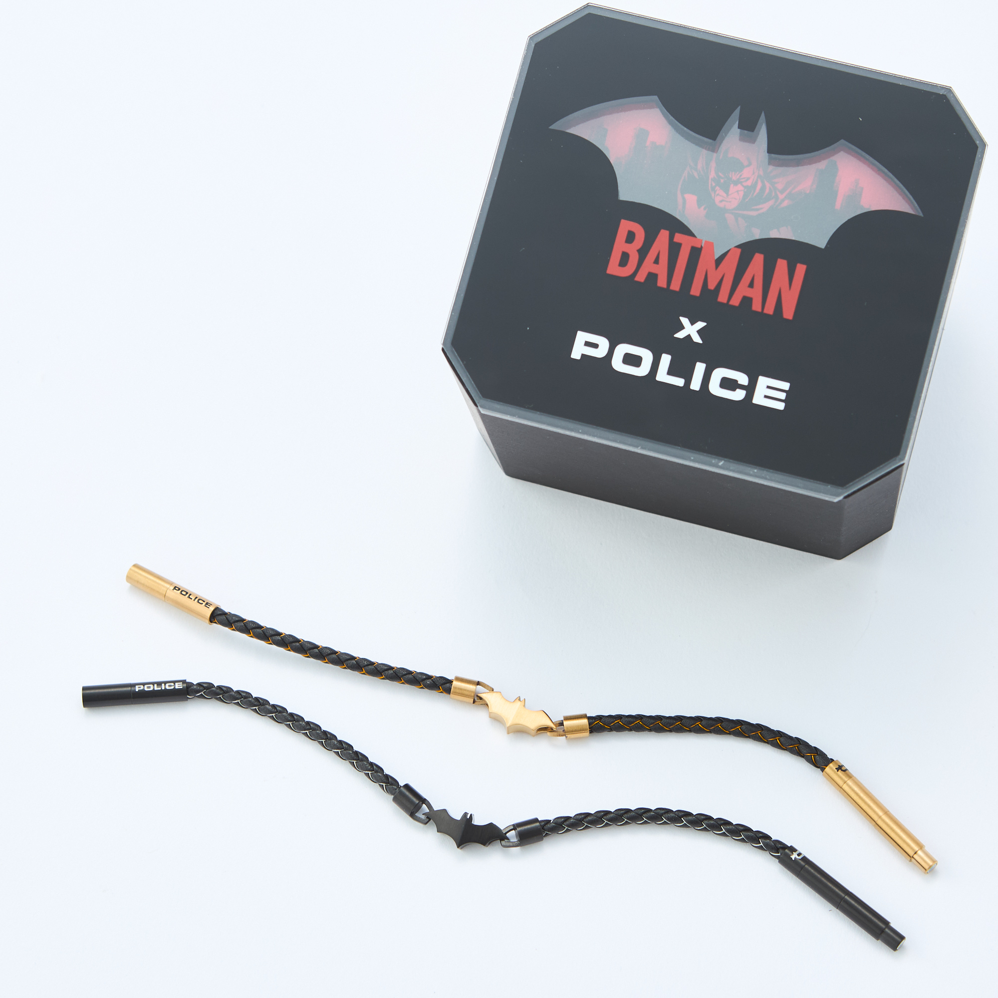 POLICE×BATMAN】BATARANG コードブレスレット｜専用BOX付き