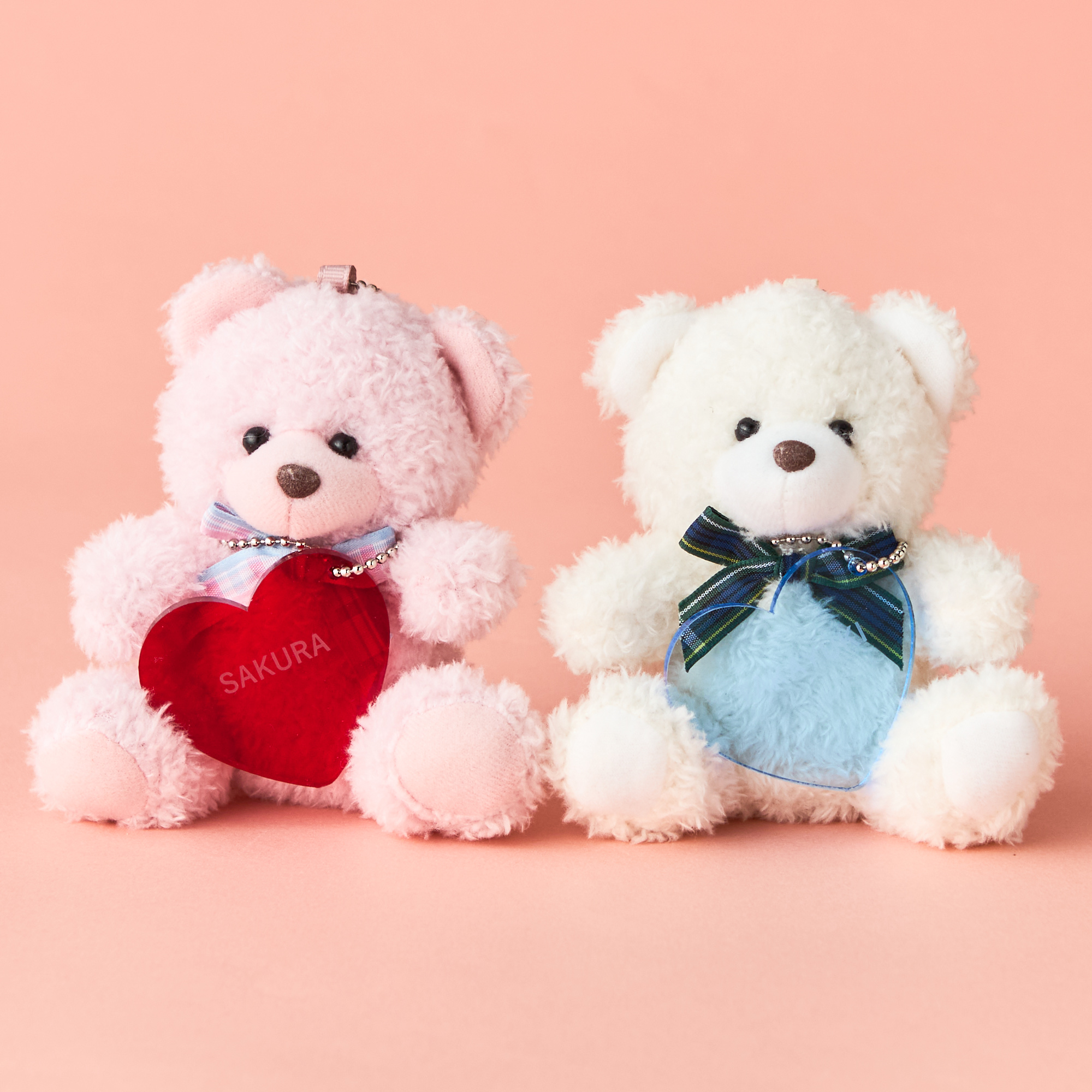 名入れ無料・BOX入り】ハンドクリーム&ハートチャーム付ペアテディベア