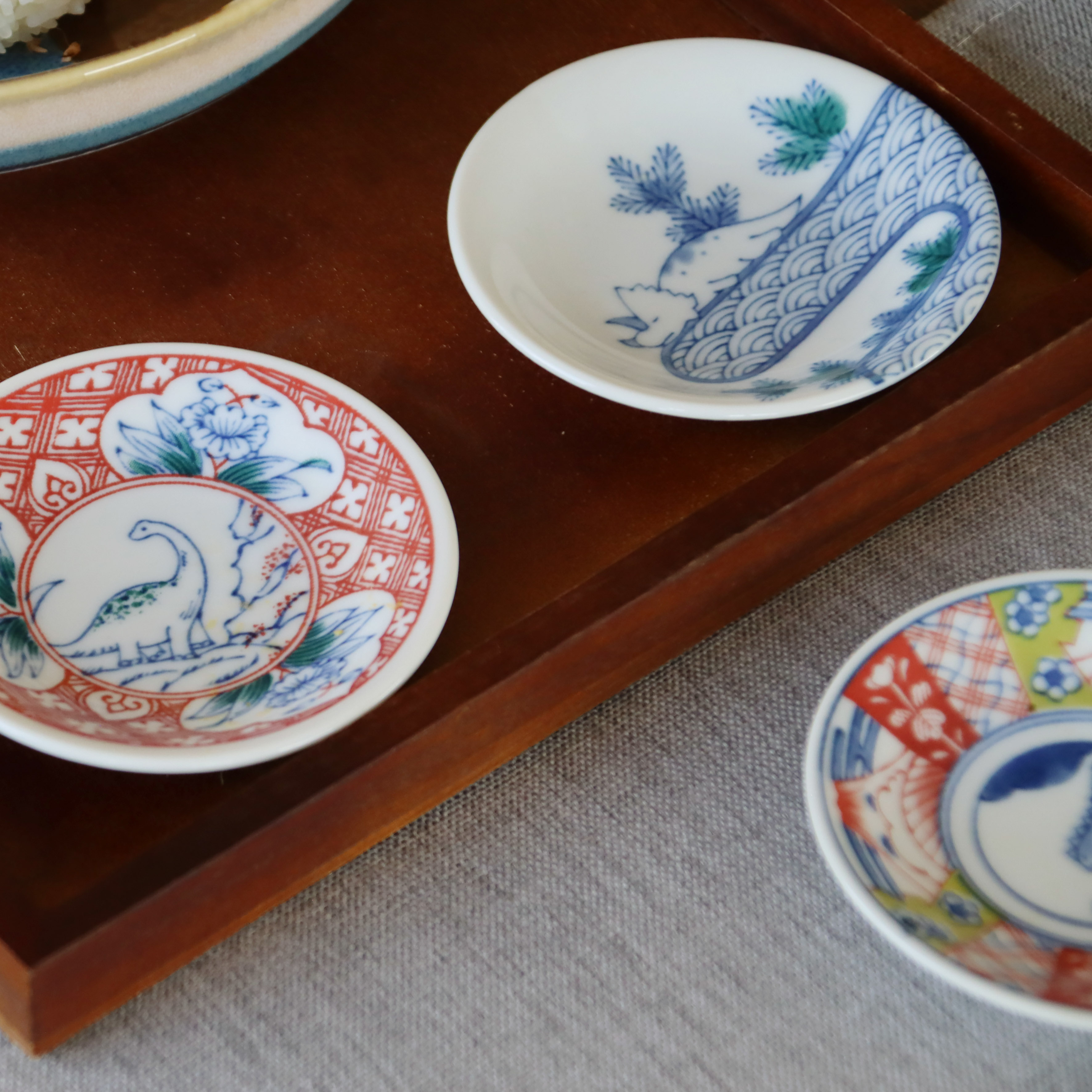 江戸っ子恐竜 しあわせ図鑑（まめ皿4枚セット）（EK88-Y01） | 江戸っ