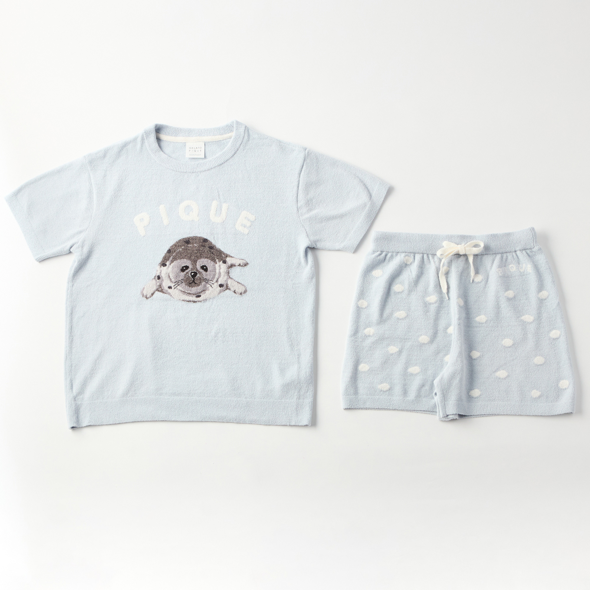 gelato pique あざらし柄　Tシャツ　ショートパンツ　セット HOMME】あざらしジャガードプルオーバー&ショートパンツセット