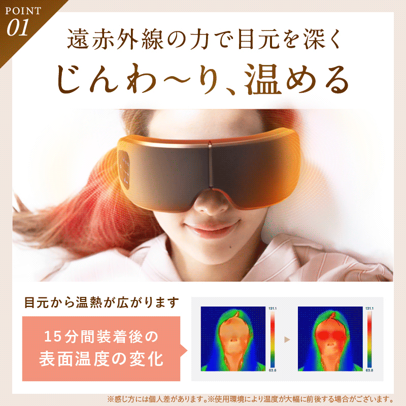 EYE RELAX S にわかせんぺいデザイン【温熱＆加圧アイマスク