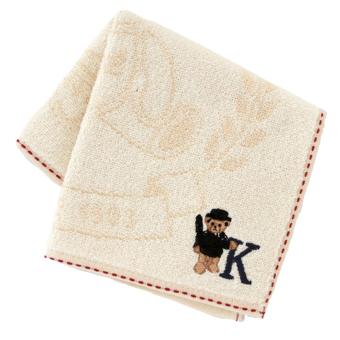 ラッピング付き】イニシャルベア ハンカチ＆フラットポーチ | Great