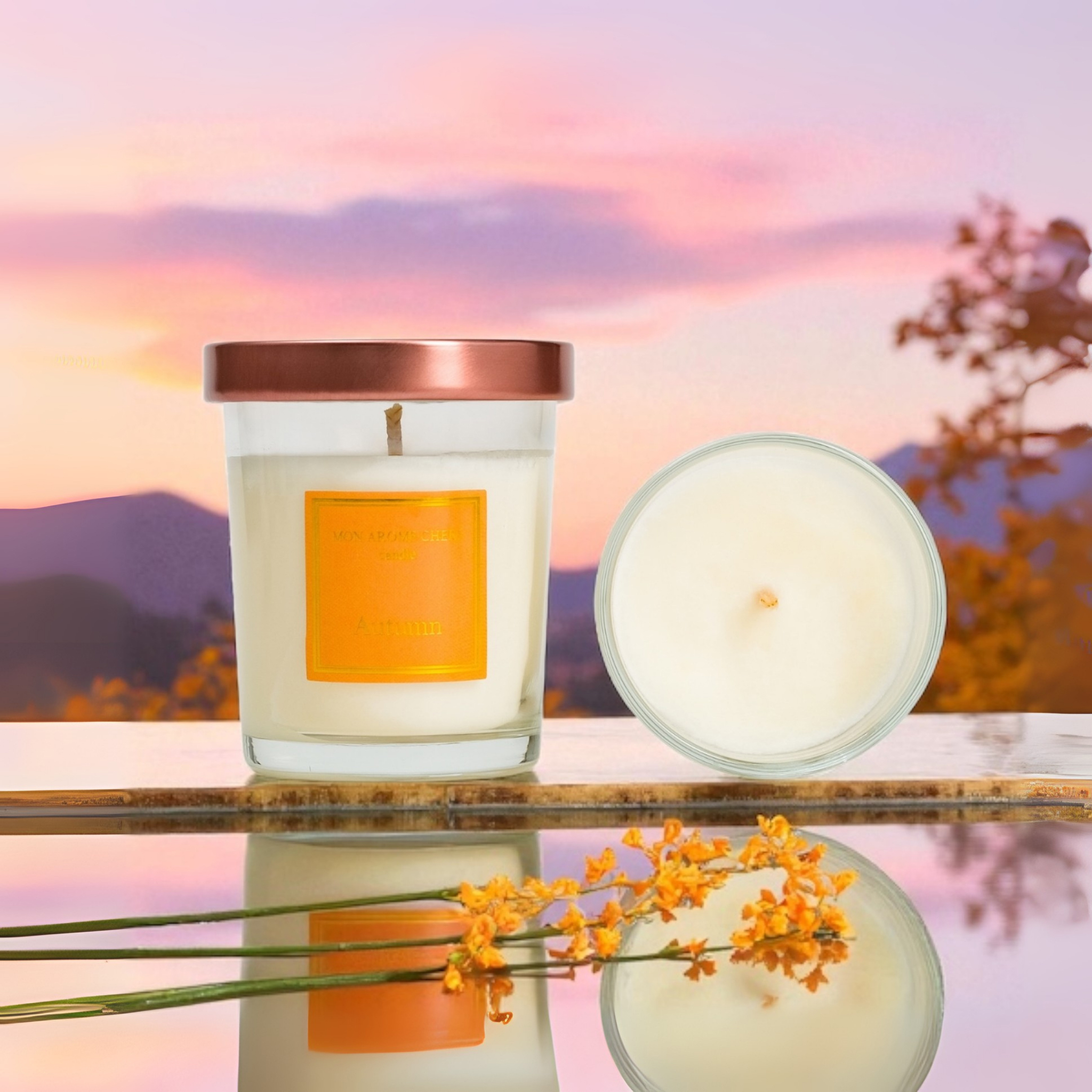 ⭐MON AROME CHERI ⭐キャンドルウォーマー 四季アロマキャンドル4個