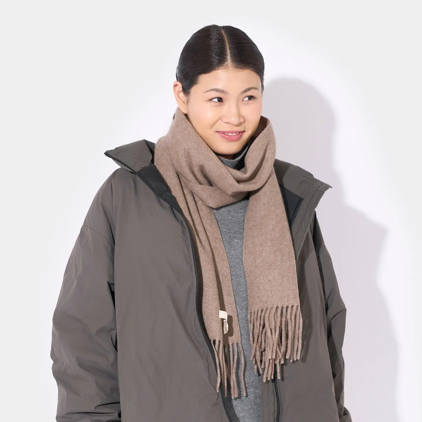 全国送料無料】GOBI オーガニックカシミヤ100％マフラー＜170cm 