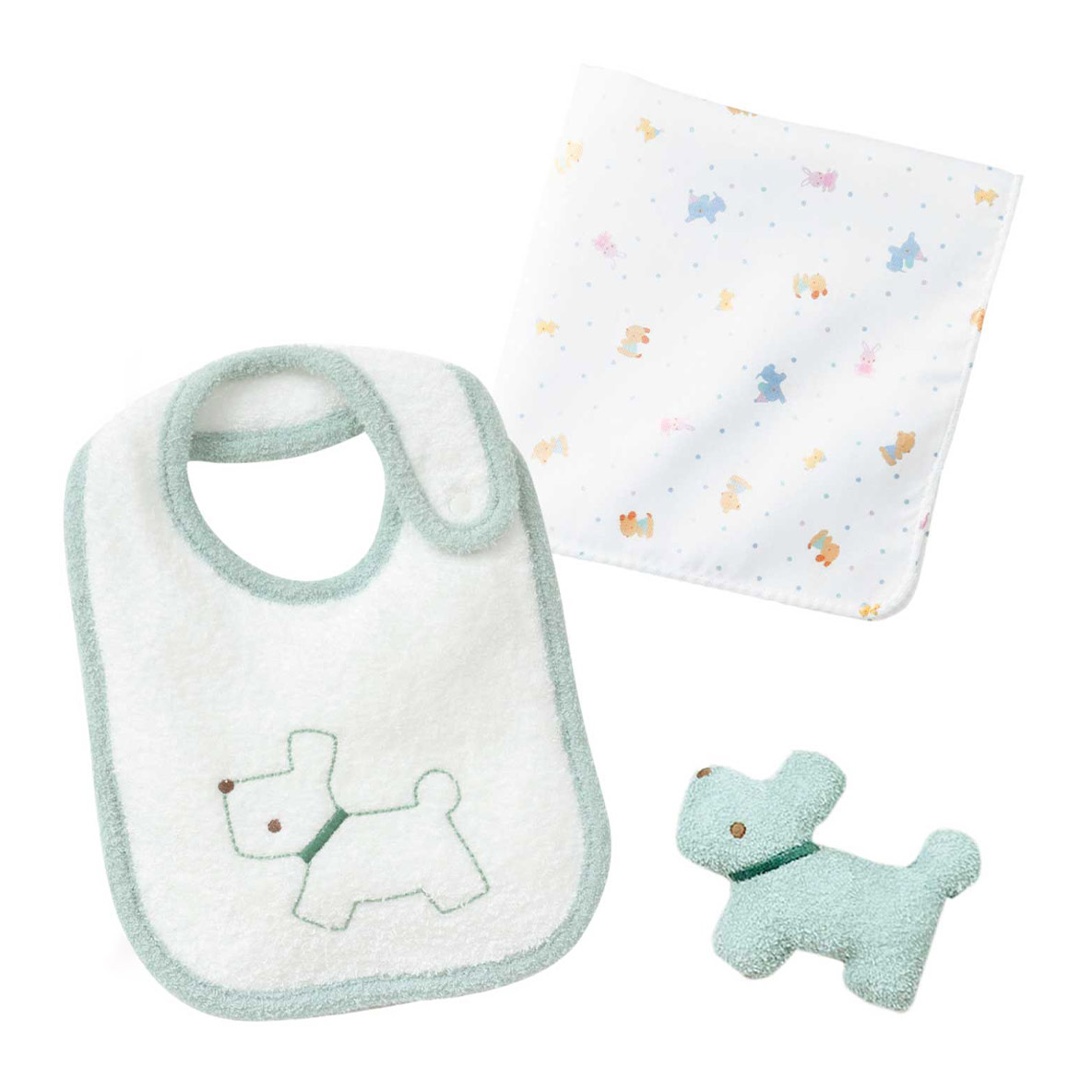 スタイ・マスコット・ガーゼハンカチの3点ギフトセット