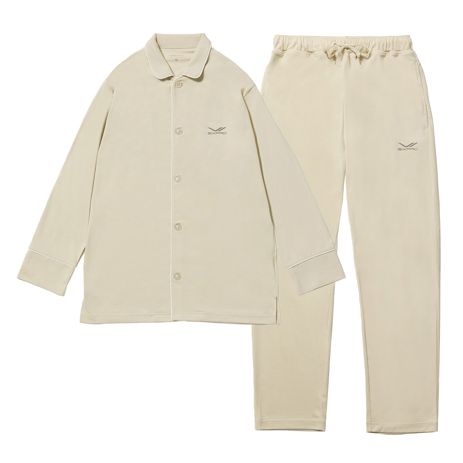SIXPAD シックスパッド リカバリーウェア スリープ上下セット Sベージュ SIXPAD シックスパッド リカバリーウェア スリープ上下セット S