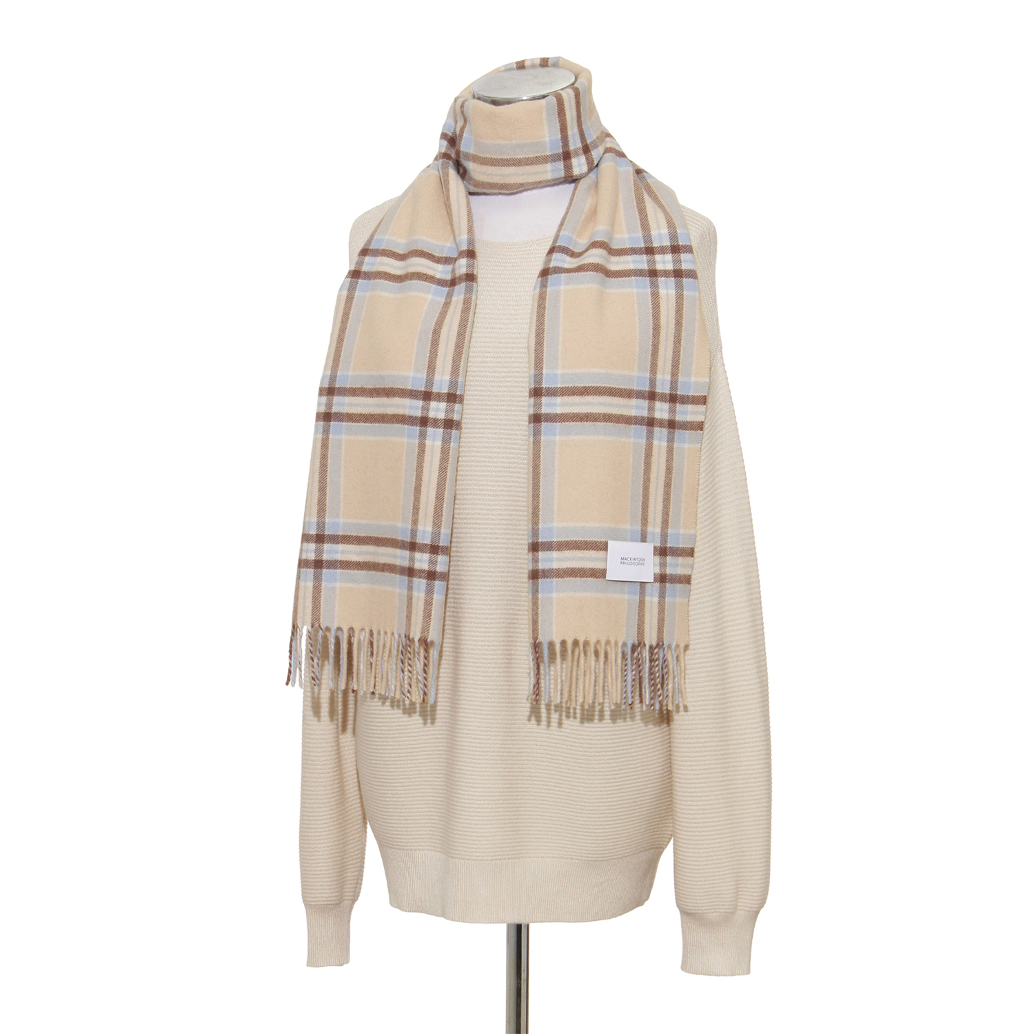 カシミヤチェックマフラー | MACKINTOSH PHILOSOPHY（マッキントッシュ